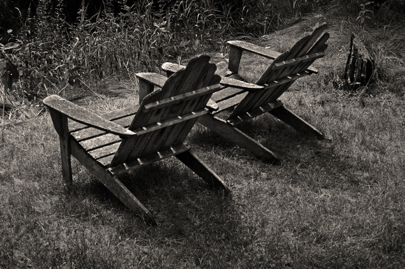 Time-worn Adirondack Chairs