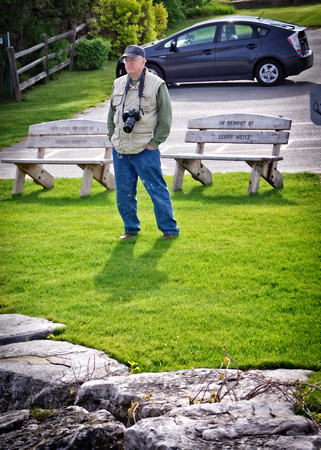 My friend and fellow photographer Bob D. contemplating his shot of the Anderson's Dock Warehouse