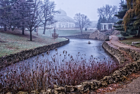Frozen Frog Pond & the Conservatory #2