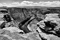 Colorado River at Horseshoe Bend B&W