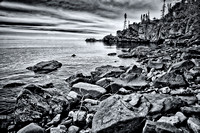 Lake Superior Shoreline in B&W