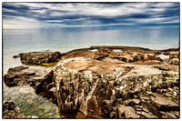 Ancient Basalt Rock and Lake Superior at Artists' Point - Grand Marais, MN